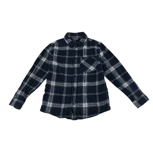 Primark shirt 5-6 years navy with white checked pattern cotton