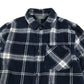 Primark shirt 5-6 years navy with white checked pattern cotton