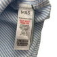 M&S Shirt 5-6 Years Blue and White Stripe Button-Up