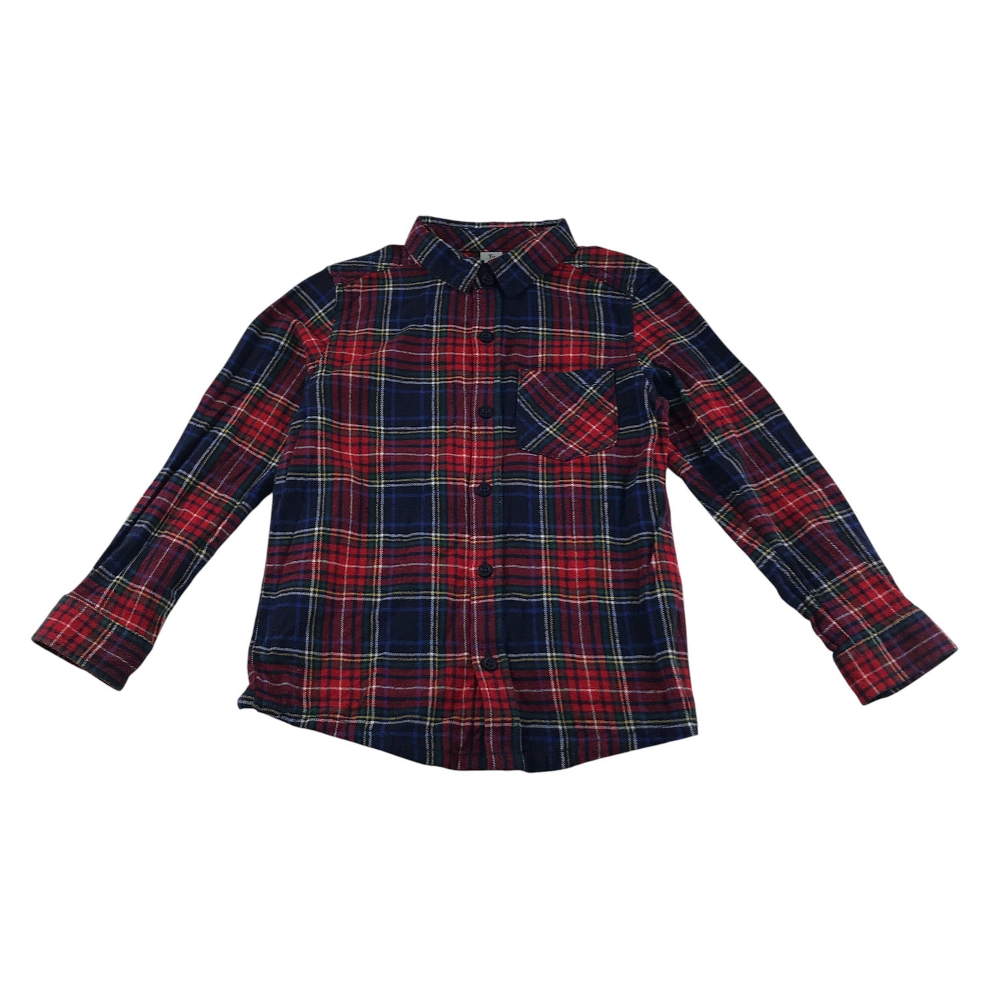 Tu shirt 6-7 years red and navy checked pattern cotton