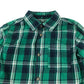 Primark shirt 6-7 years green with navy checked pattern cotton
