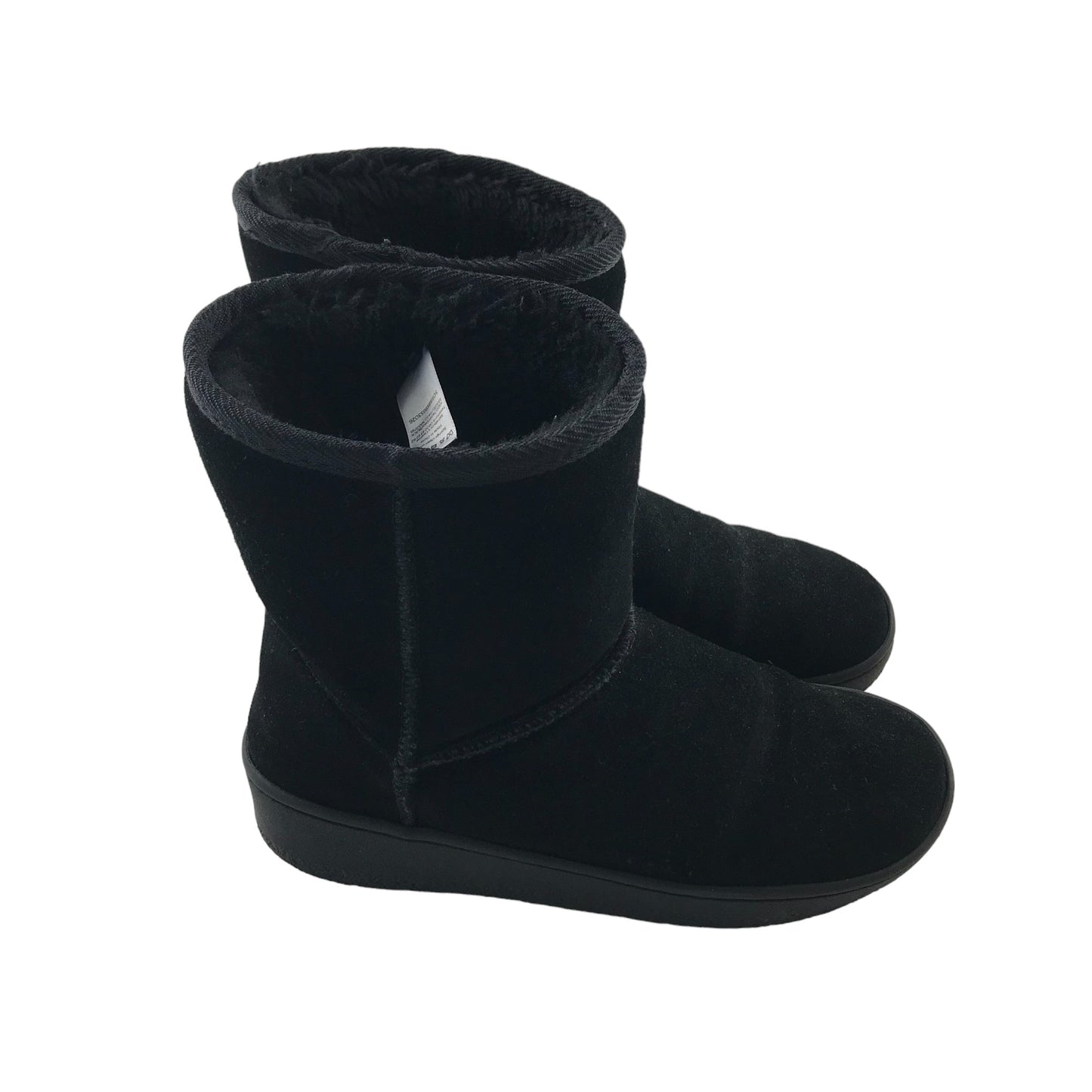 Tu boots shoe size 5 black suede with fleece lining