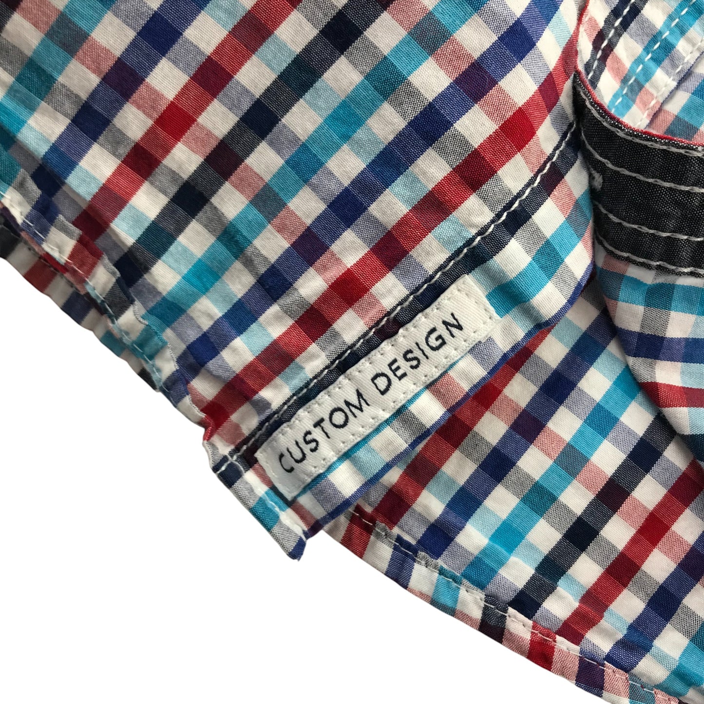 Next Shirt 5-6 Years Red and Blue Checked Button-Up Cotton