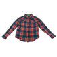 M&S shirt 9-10 years red and blue checked pattern cotton