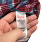 M&S shirt 9-10 years red and blue checked pattern cotton