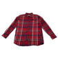 River Island shirt 11-12 years red and black checked pattern cotton