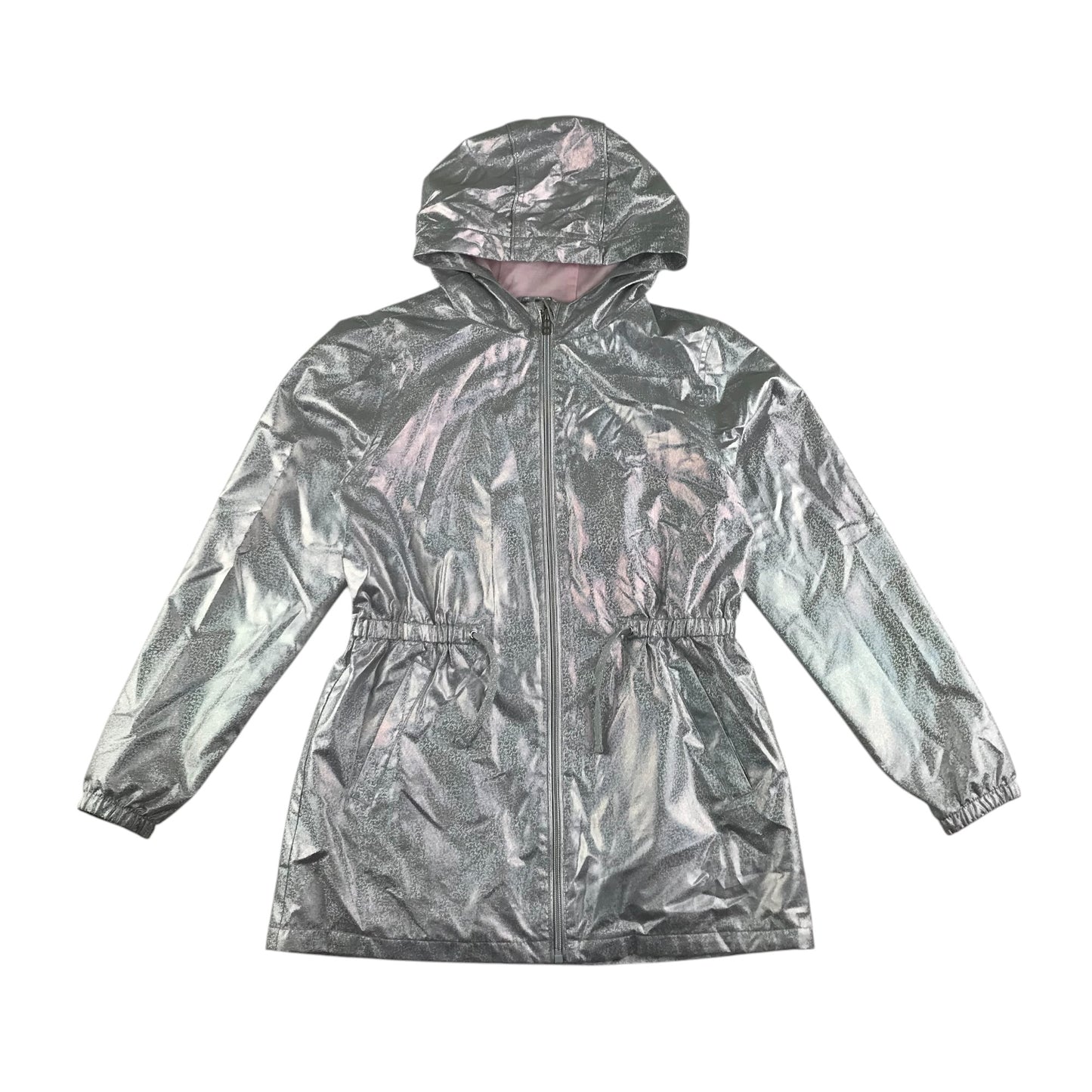 Primark jacket 11-12 years silver sparkly metallic shine light parka