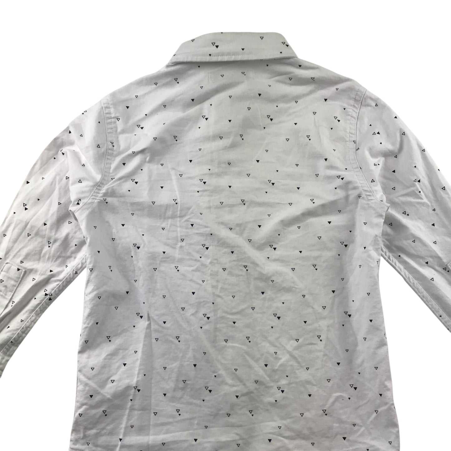 Matalan Shirt 5-6 Years White Triangle Print Design