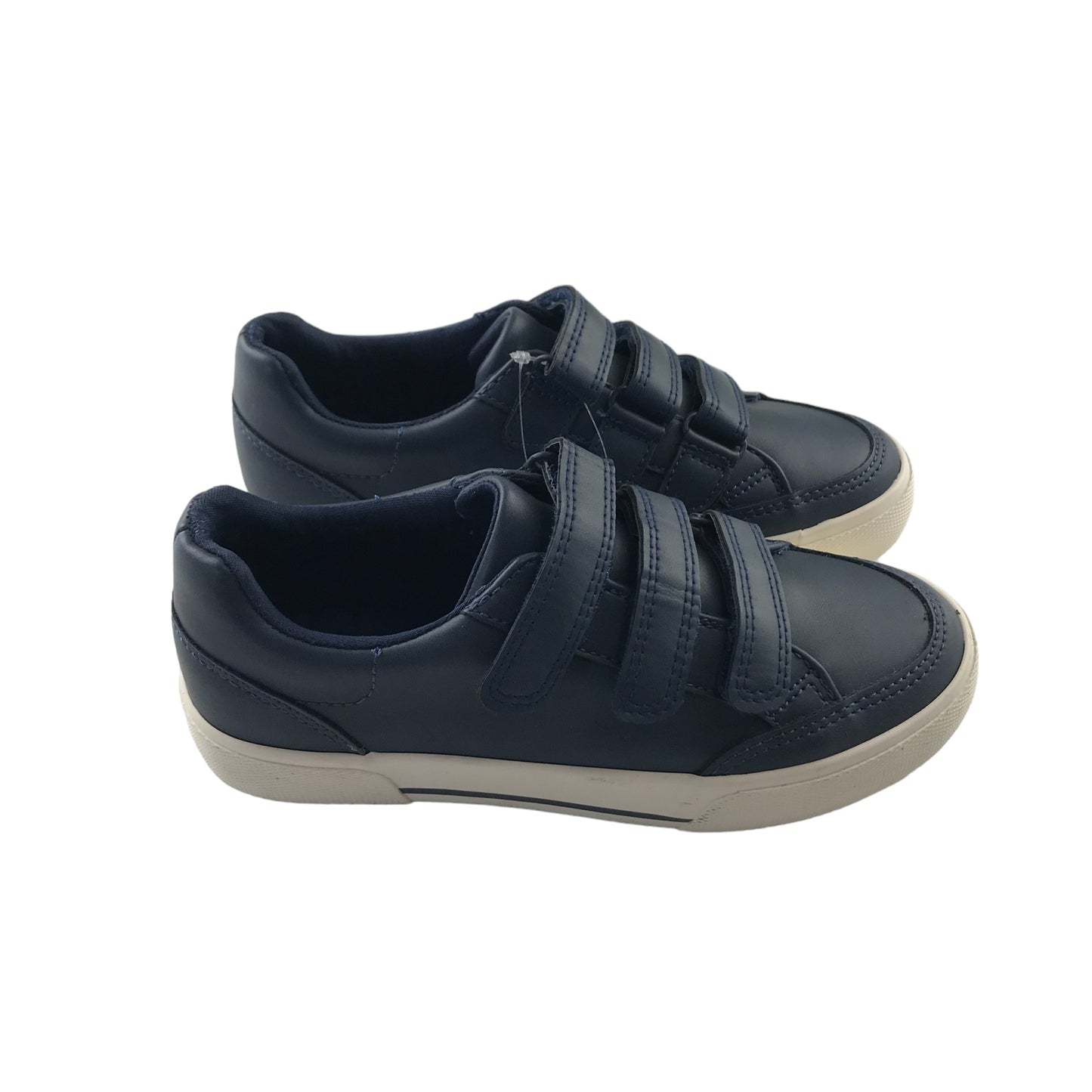 M&S trainers shoe size 13 junior navy blue vegan with straps