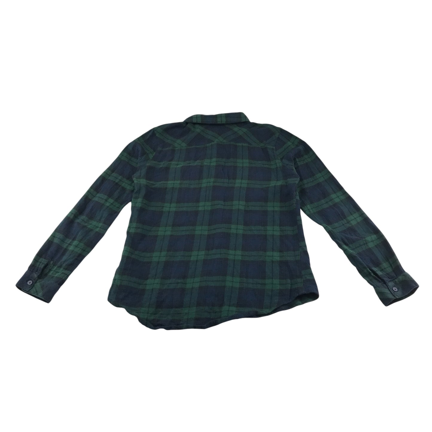 915 shirt 12-13 years green and navy checked pattern cotton