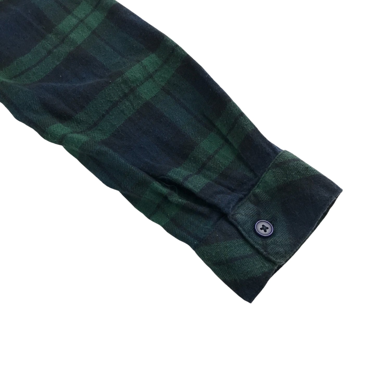 915 shirt 12-13 years green and navy checked pattern cotton