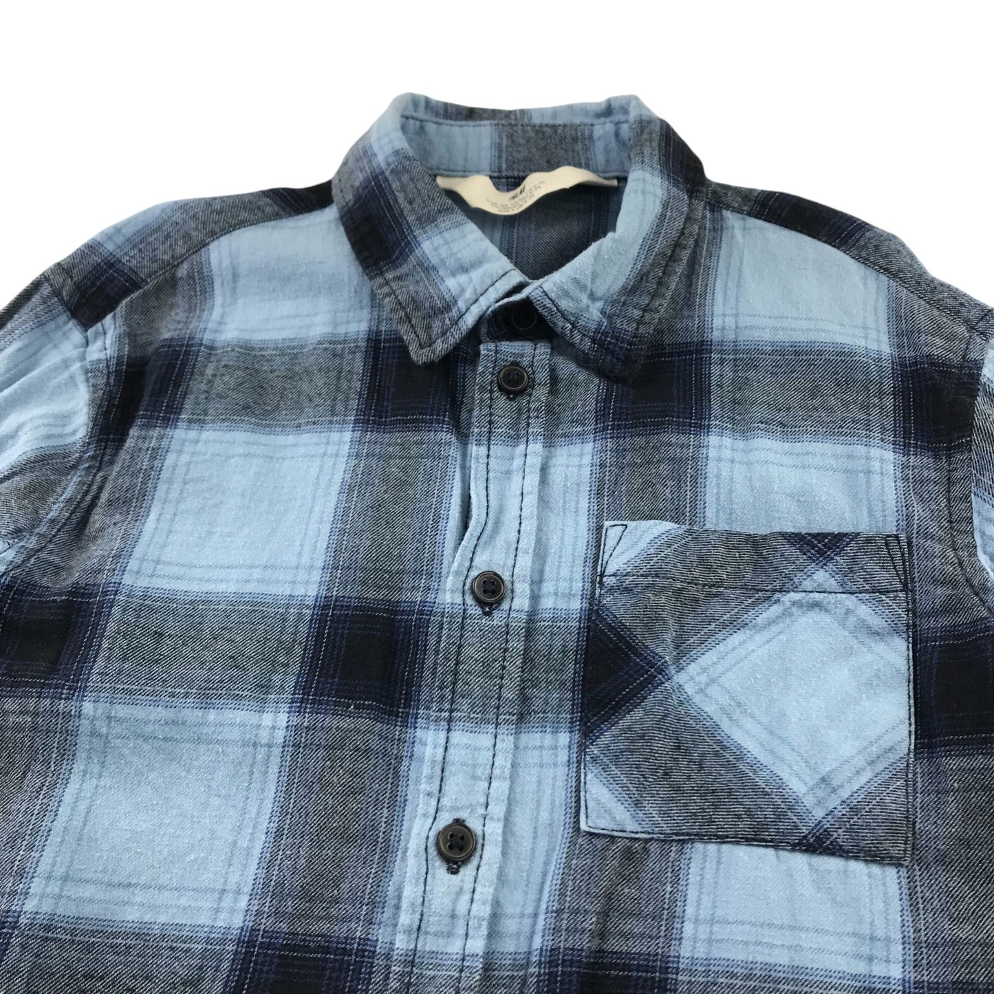 H&M Shirt 6-7 Years Blue Checked Button-Up