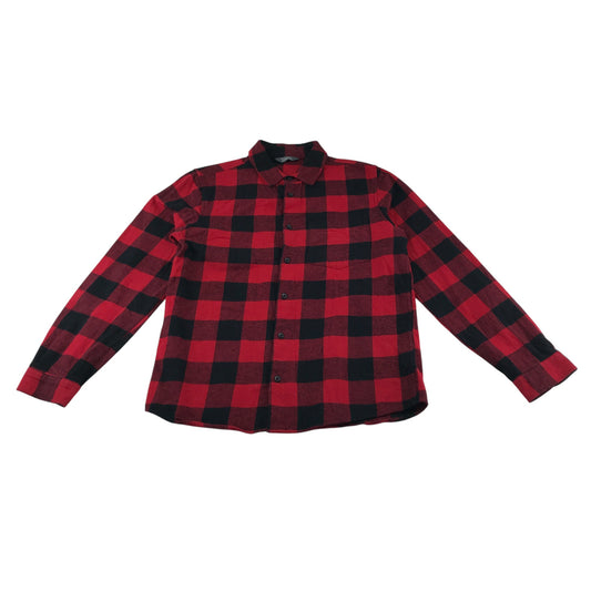Primark shirt 12-13 years red and black checked pattern cotton