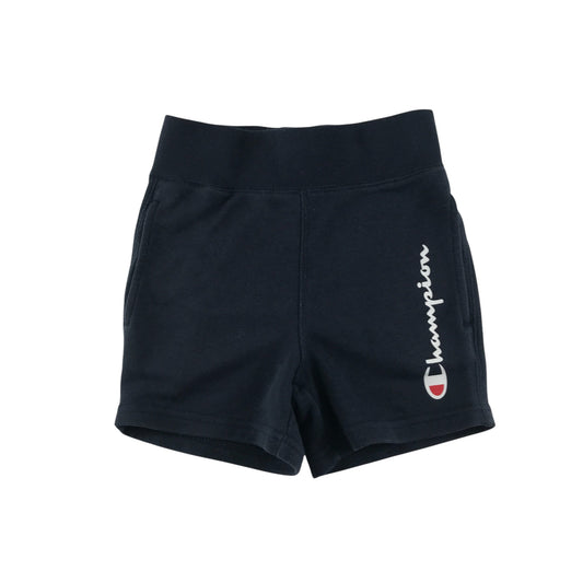 Champions shorts 5-6 years navy blue jersey with elasticated waistband