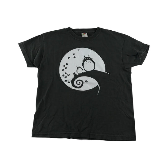 Fruit of the Loom t-shirt 7-8 years black Totoro print cotton