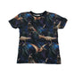 Next t-shirt 7-8 years black galaxy dinosaur graphic print cotton