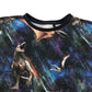Next t-shirt 7-8 years black galaxy dinosaur graphic print cotton