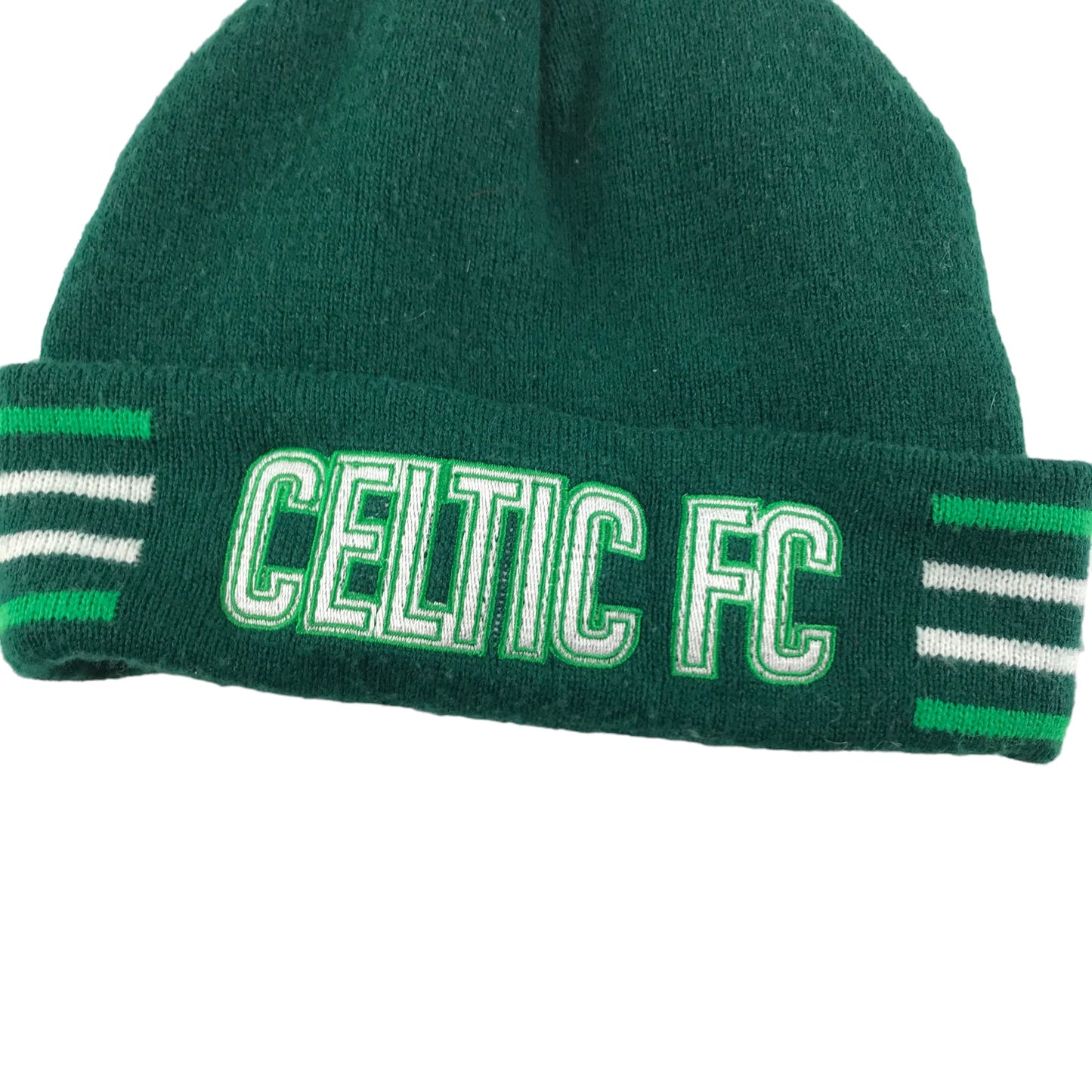 Celtic FC Beanie Age 5-7 Green Stripy Rim