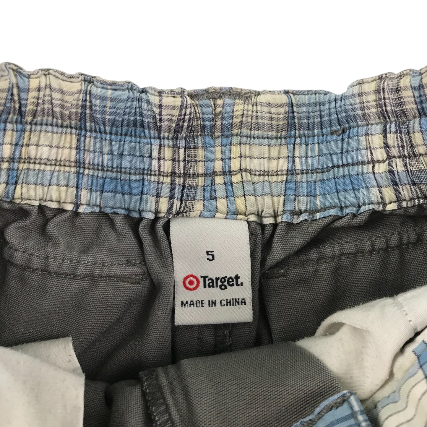 Target shorts 4-5 years grey plain cargo style cotton