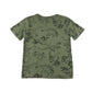 H&M t-shirt 7-8 years khaki dinosaur outline graphic print cotton