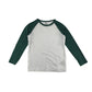 H&M t-shirt 7-8 years white with green sleeves cotton