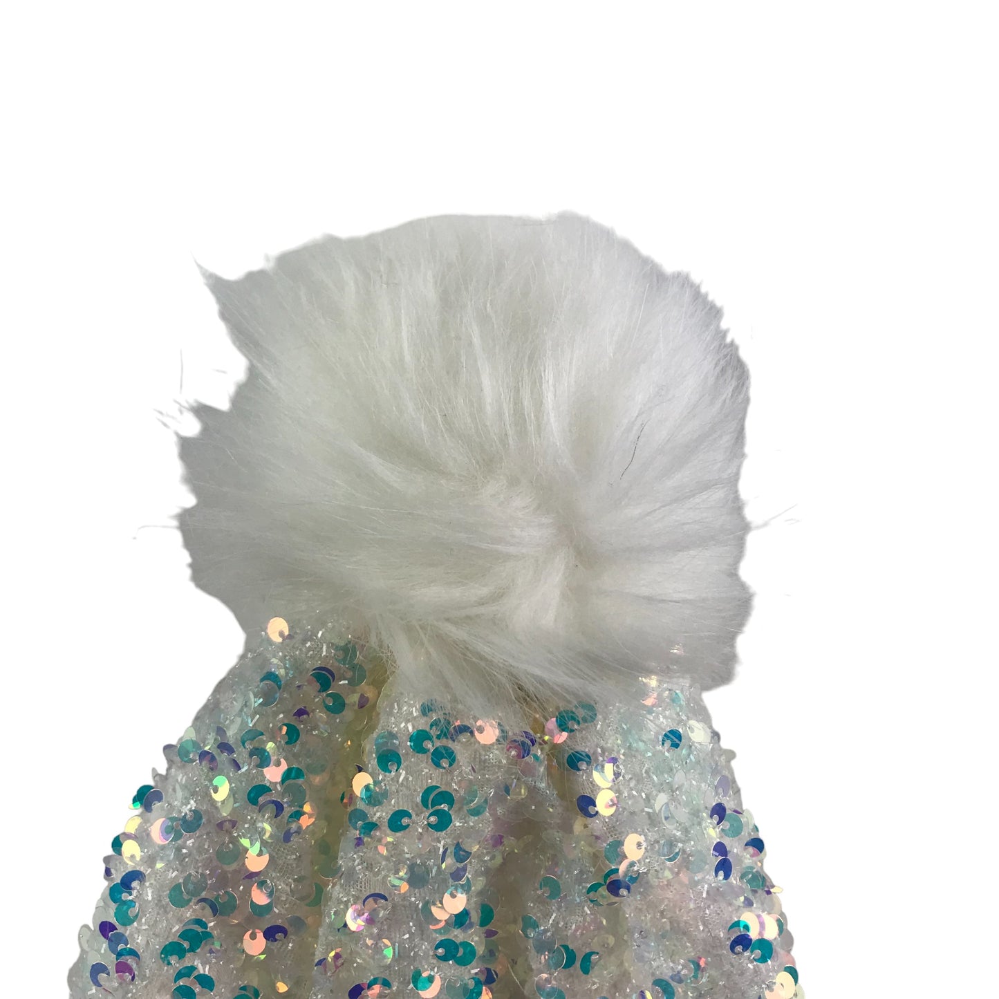 George Bobble Hat Age 4-8 White Sequins