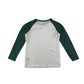 H&M t-shirt 7-8 years white with green sleeves cotton