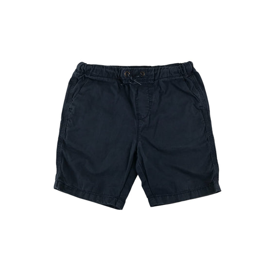 Next shorts 5-6 years navy plain elasticated waist cotton