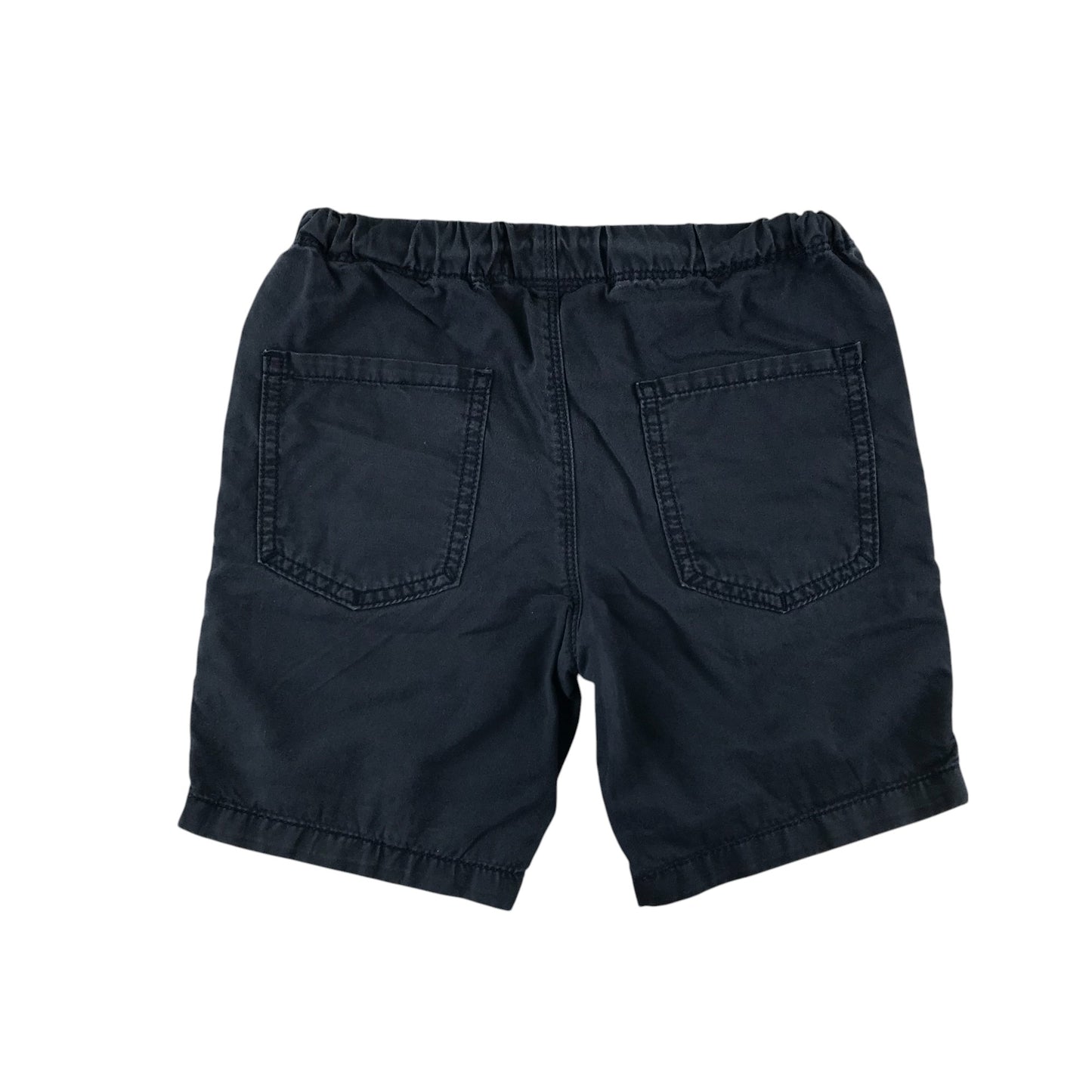 Next shorts 5-6 years navy plain elasticated waist cotton