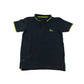 Tokyo Laundry polo-shirt 7-8 years navy with neon collar strip and logo