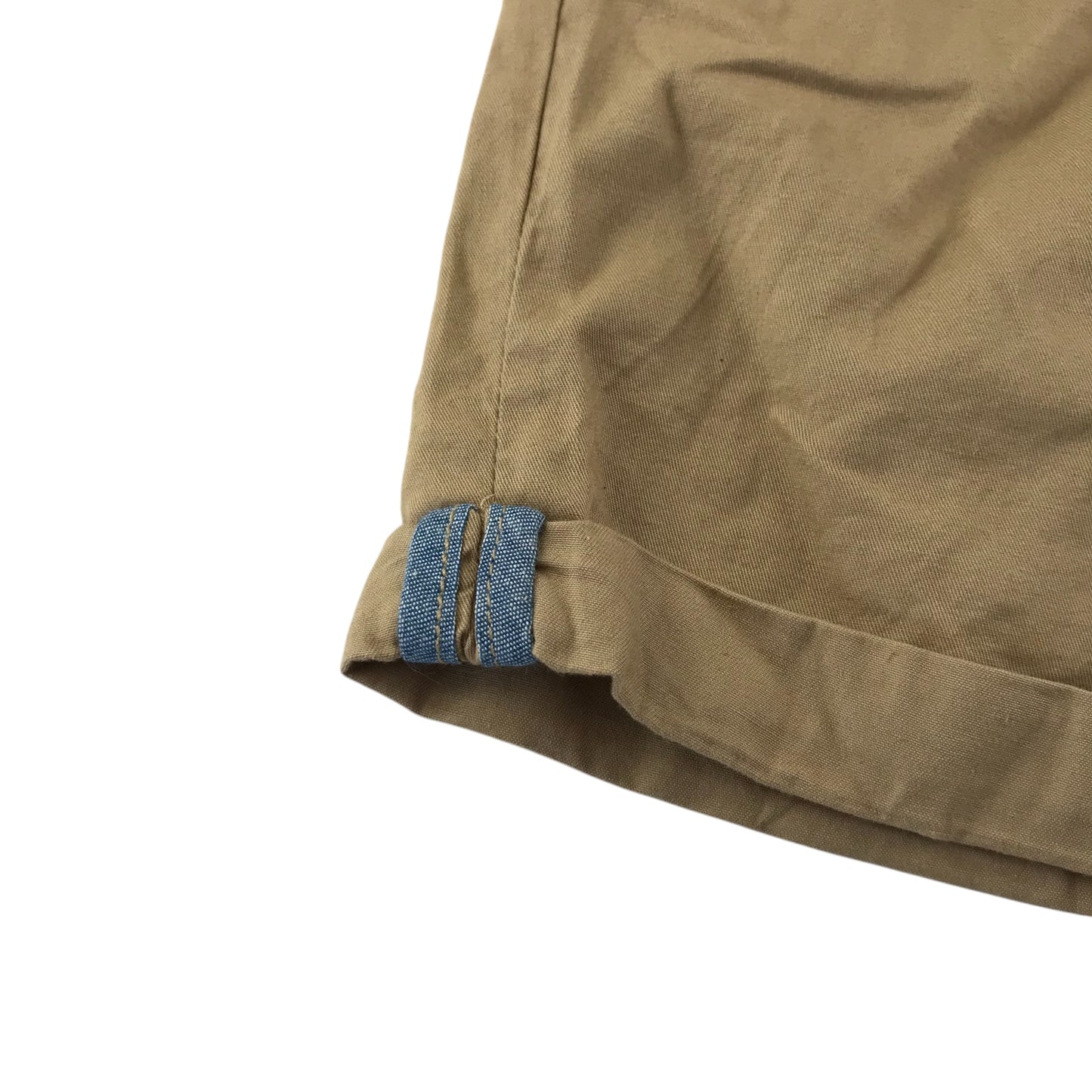 Nutmeg shorts 5-6 years light brown plain elasticated waist cotton