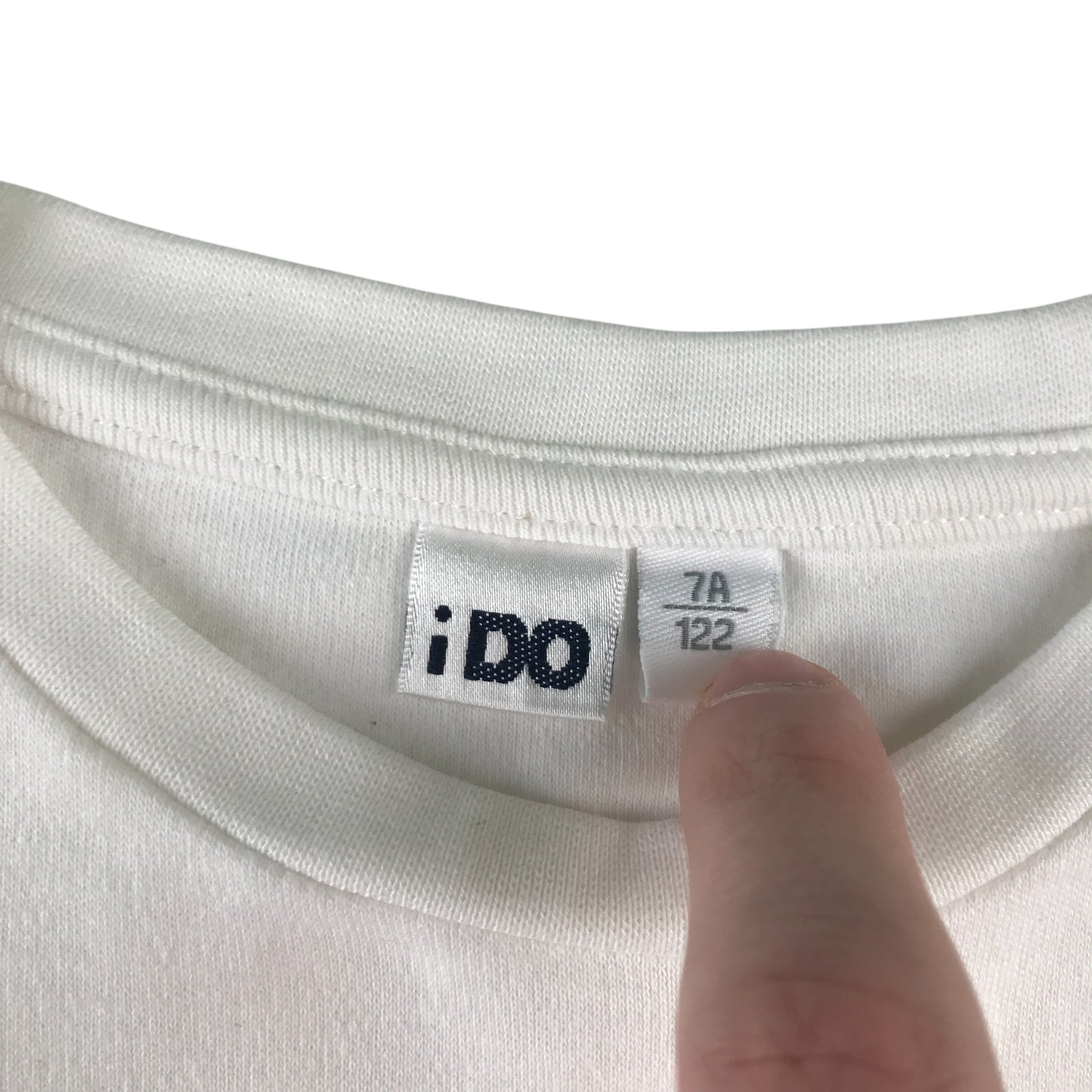 I Do t-shirt 6-7 years white sequin reversible design cotton
