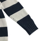 Debenhams jumper 4-5 years navy and white stripy knitwear with collar cotton