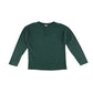 John Lewis t-shirt 8-9 years green plain long sleeve with front pocket
