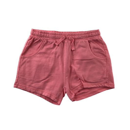 Nutmeg Shorts Age 9 Pink Plain Cotton