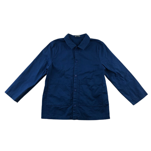 COS Shirt 7-8 Years Blue Plain Button-Up Cotton