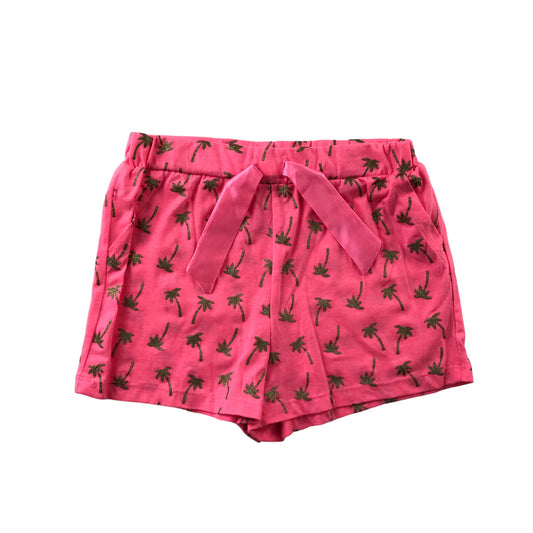 Primark Shorts Age 9 Pink Glitter Palm Trees