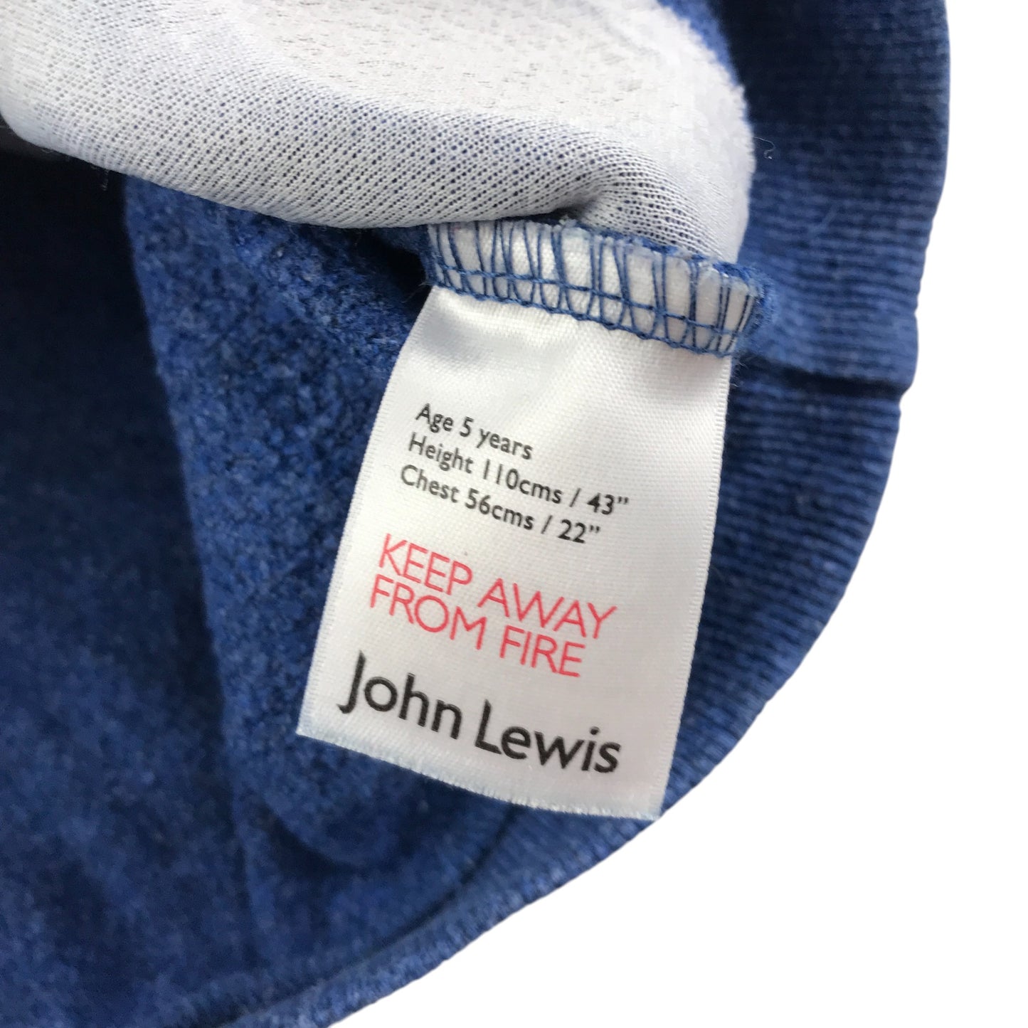 John Lewis sweater 4-5 years navy sequin circle design crewneck cotton