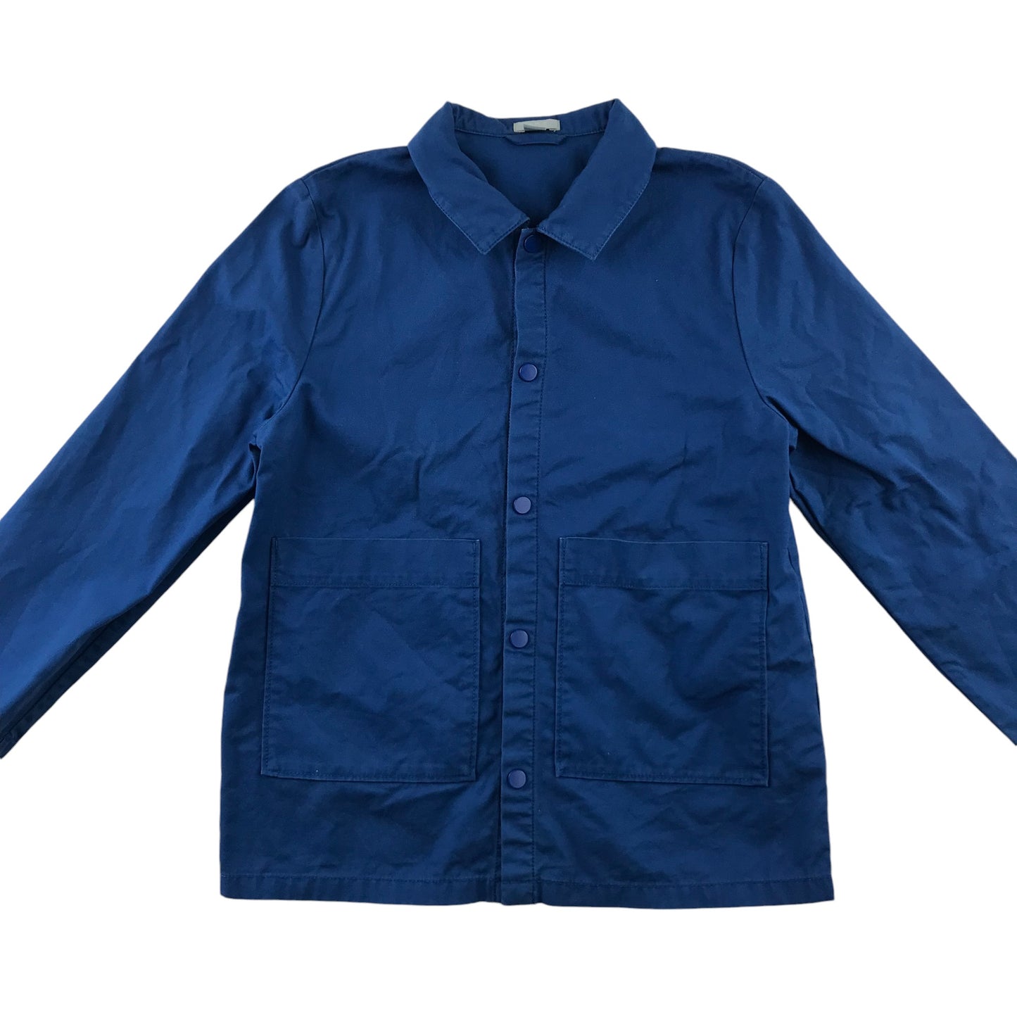 COS Shirt 7-8 Years Blue Plain Button-Up Cotton