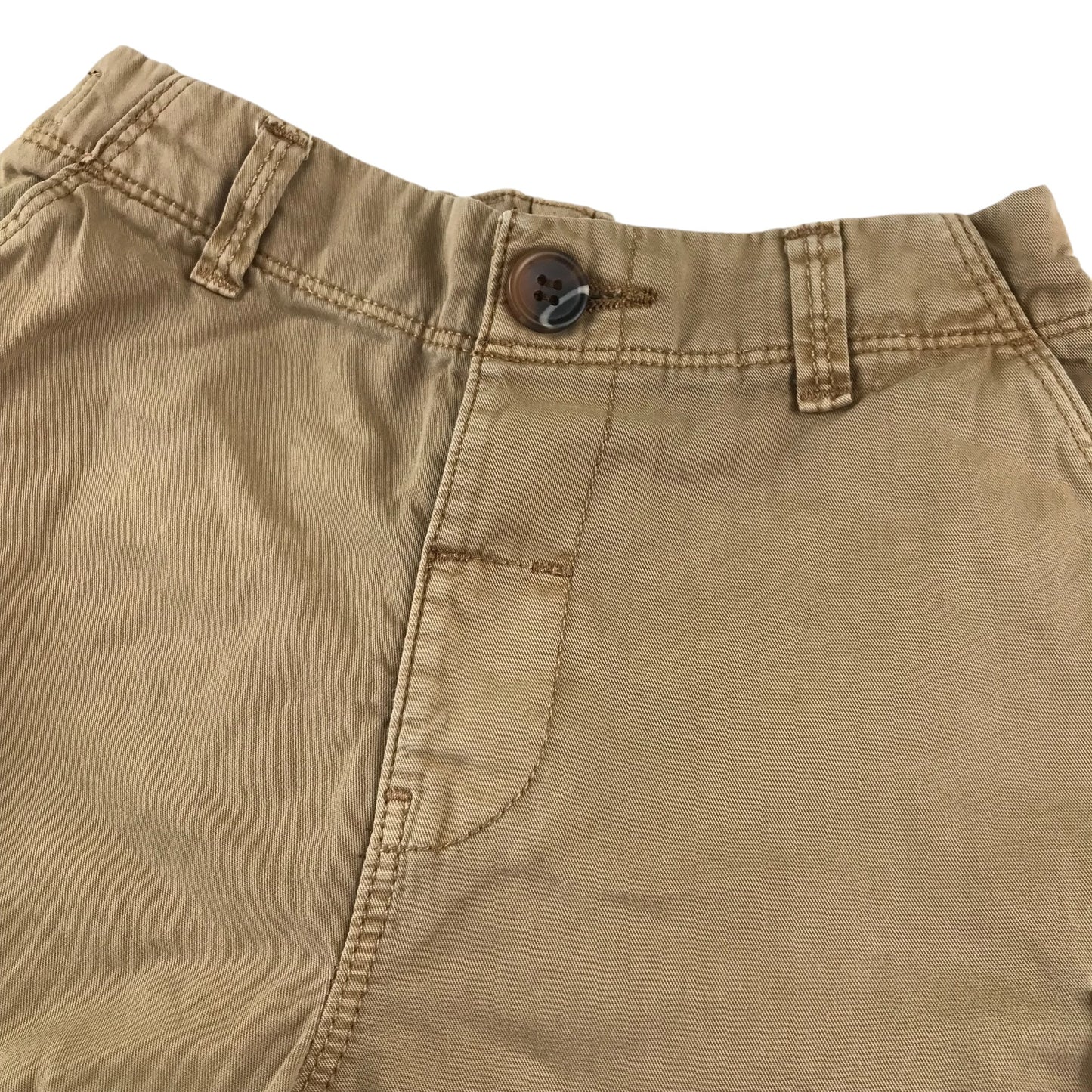 Next shorts 5-6 years light brown plain cargo style cotton