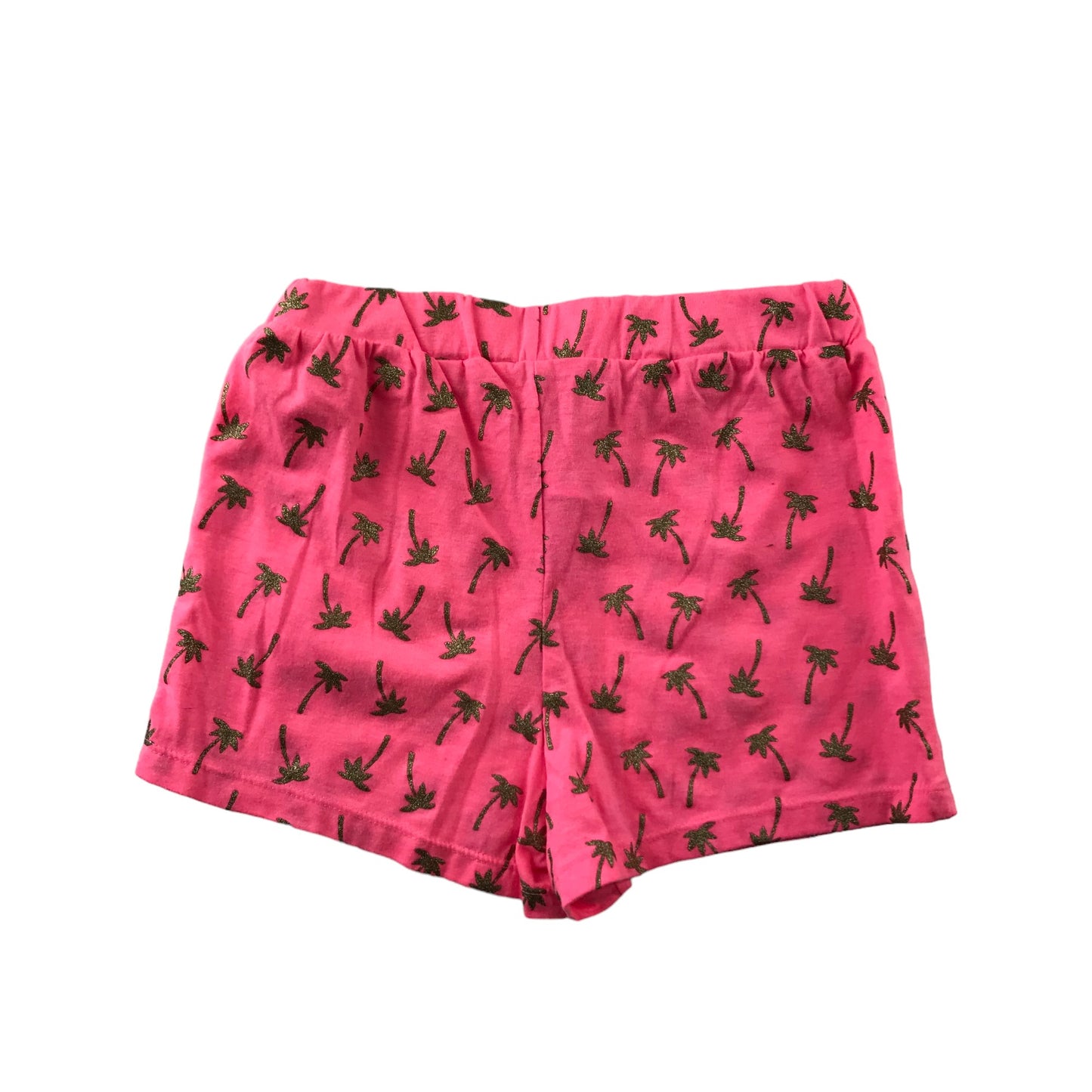 Primark Shorts Age 9 Pink Glitter Palm Trees