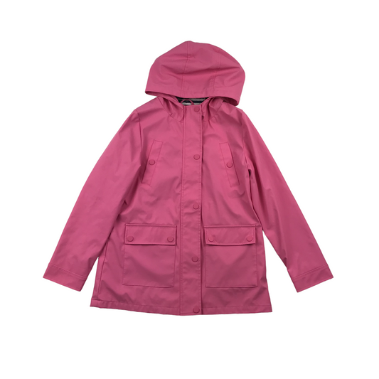 F&F Bright Pink Rain Jacket Age 9