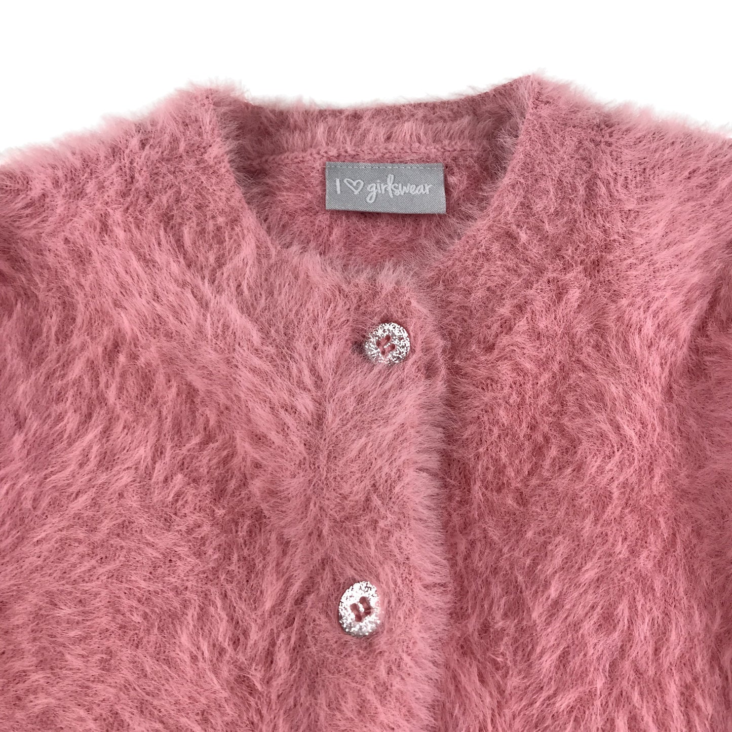 Matalan cardigan 4-5 years pink fluffy round neckline style
