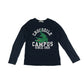 H&M t-shirt 9-10 years navy blue crocodile graphic print design cotton