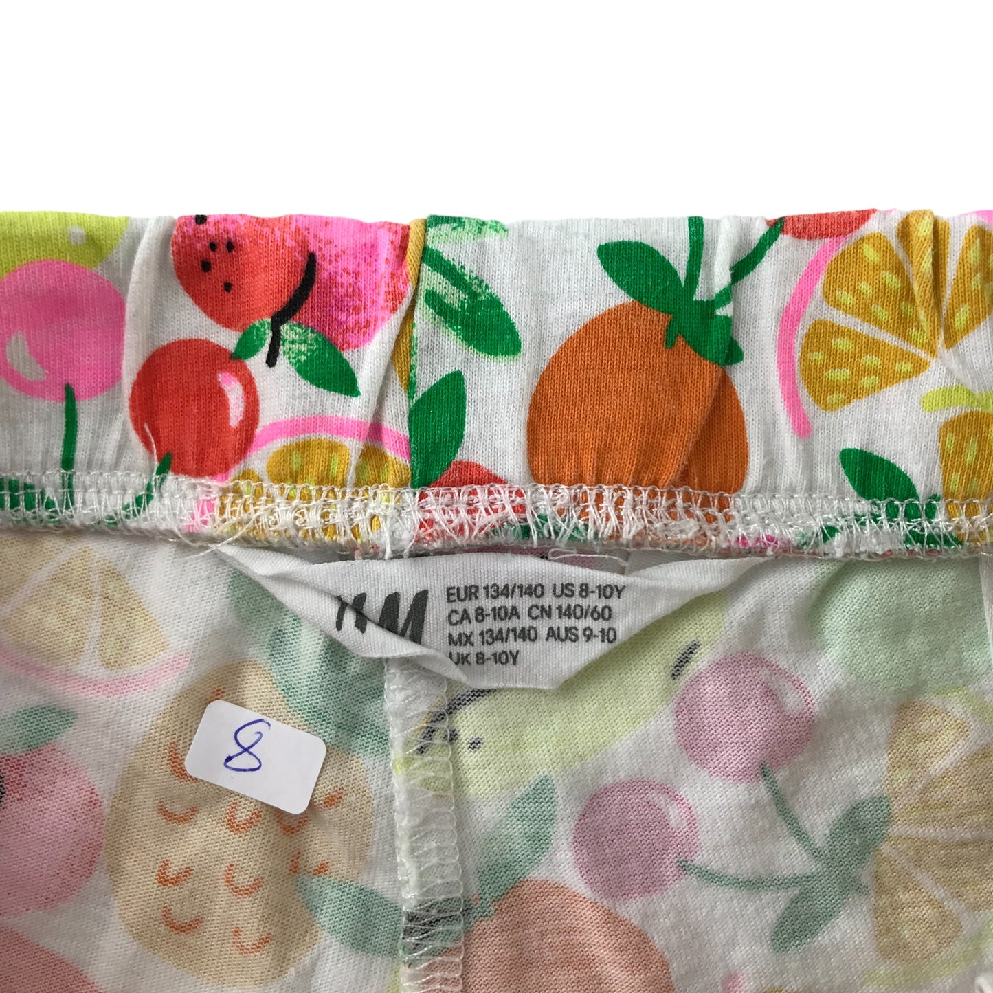 H&M Shorts Age 9 Multicoloured Cotton Fruit Pattern