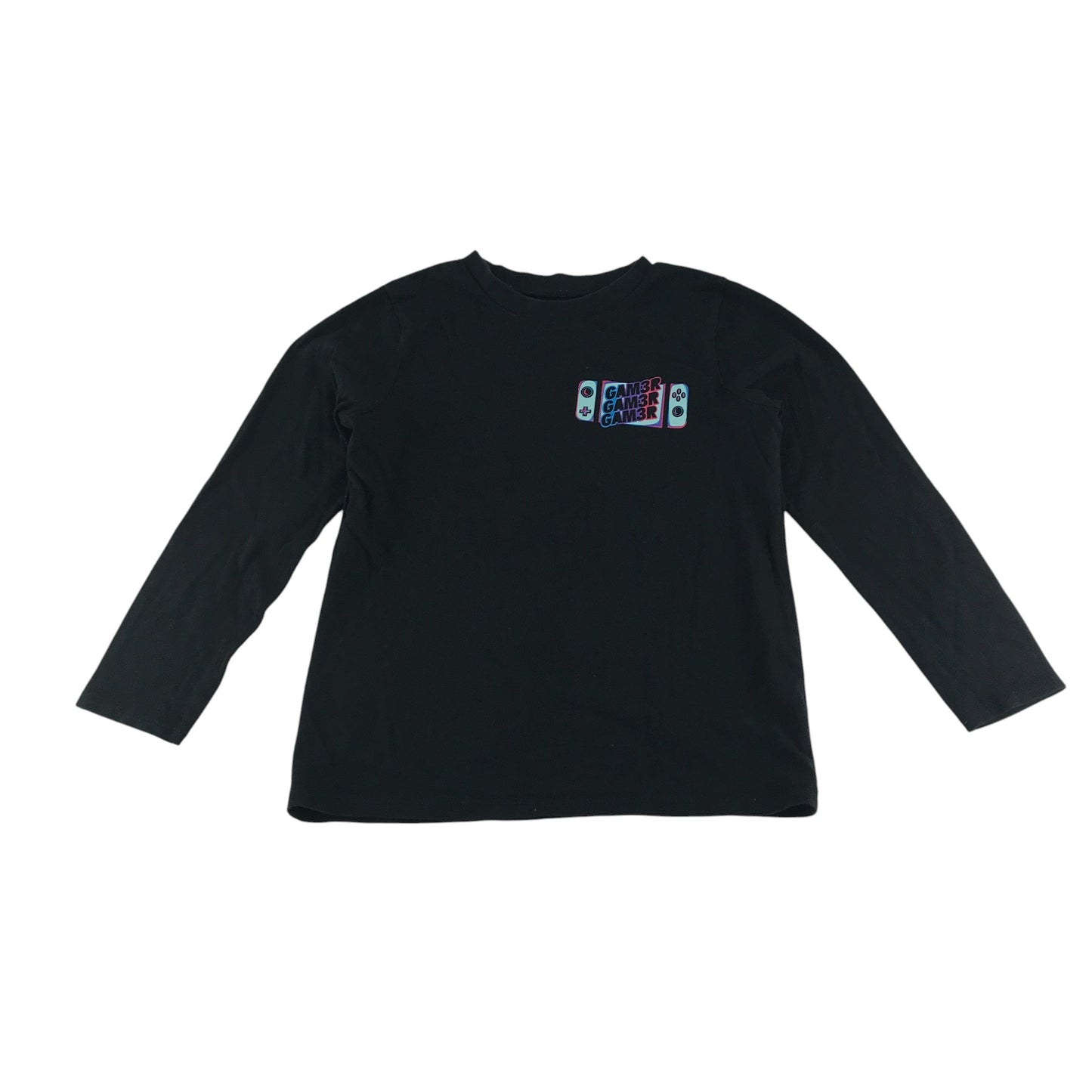 George t-shirt 8-9 years black gamer graphic print design