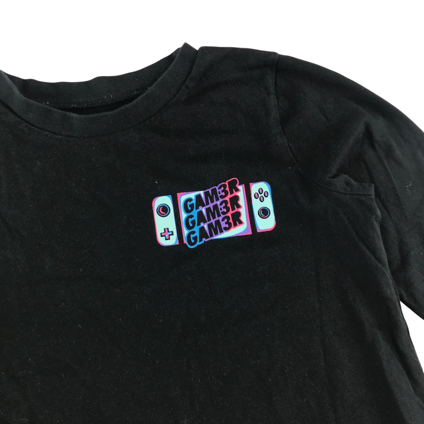 George t-shirt 8-9 years black gamer graphic print design
