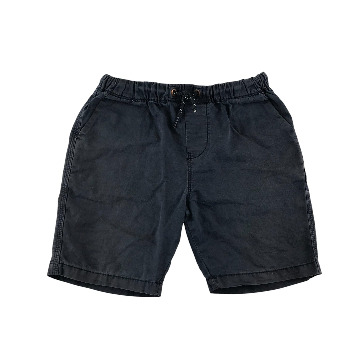 Next shorts 7-8 years navy plain elasticated waist cotton