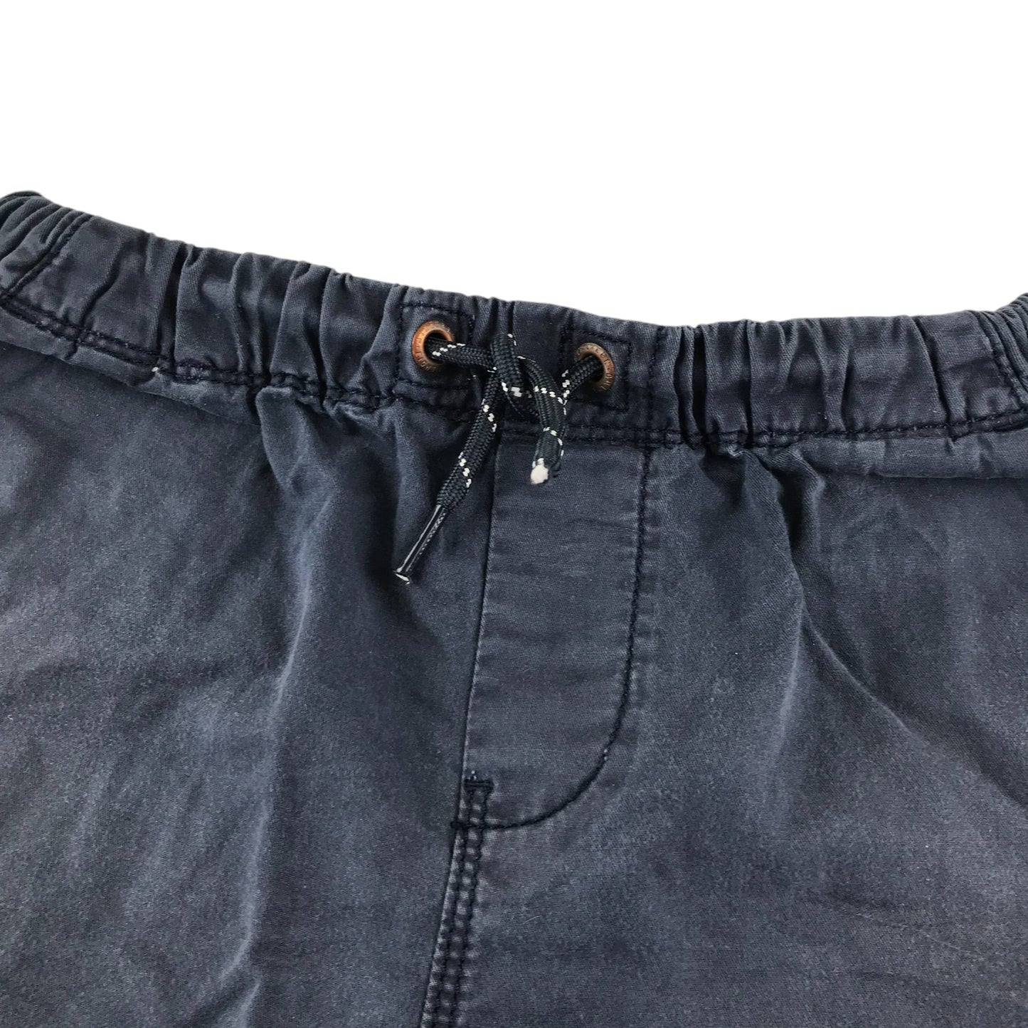 Next shorts 7-8 years navy plain elasticated waist cotton