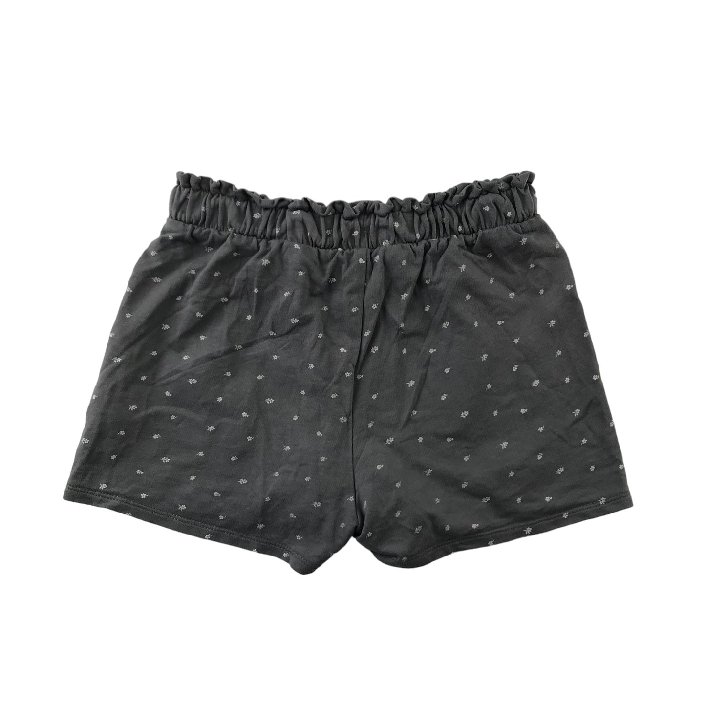 H&M Shorts Age 9 Dark Grey Cotton Flower Print